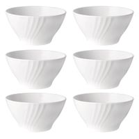 set 6 boles vidrio opal blanco 135 cm