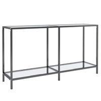 mesa consola transparente vidrio templado 140x35x755 cm vidaxl