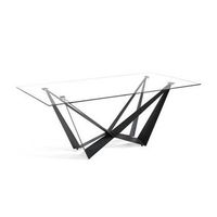 mesa comedor cristal modelo cala 200 x 100 x 76 - transparente
