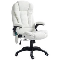 vinsetto silla de masaje con 6 puntos de masaje funcion de calefaccion blanco