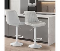 taburete de bar toni en terciopelo 50x495x91-112 cm