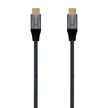 Aisens Cable USB-C Macho/Macho 2m Gris
