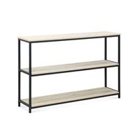 estanteria estilo industrial de metal y efecto madera 3 niveles 120