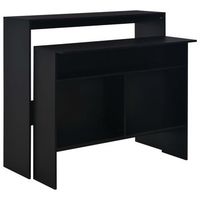 mesa alta de bar con 2 tableros negro 130x40x120 cm vidaxl