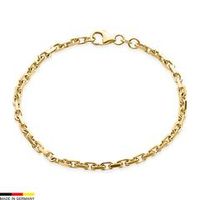 cadena ancla de oro de 14 quilates con 3 mm de grosor