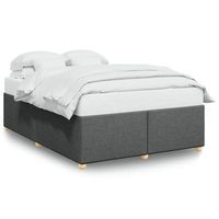 cama de matrimonio  cama de adulto  cama sin colchon de tela gris oscuro 160x200 cm