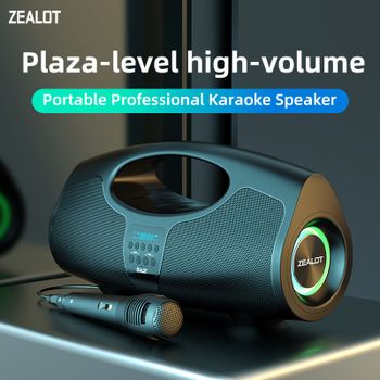 Altavoz Bluetooth Zealot-P1, altavoz inalámbrico para fiestas de 40W con Bluetooth 5.0, sonido estéreo, mango cómodo, luz controlable
