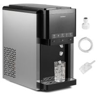 costway dispensador de agua 3 en 1 con maquina de hielo enfriador de agua y produccion diaria de 20 kg para hogar cocina u oficina