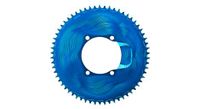 alugear round narrow wide 110 bcd 4 hole asymmetrical shimano 1x12 speed road   gravel plato azul