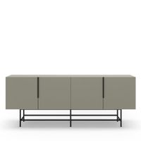 aparador de 4 puertas de madera y metal l200cm - verde de almendras
