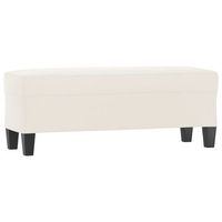 banco de tela de microfibra beige 100x35x41 cm vidaxl