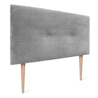 dhome cabecero de pana liso con botones 110x105 con patas camas 105 - gris