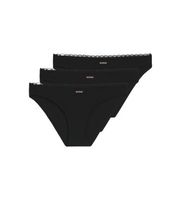 hugo para mujer 50566738 set 3 braguitas micro negro xl homewear poliamida