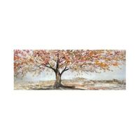 cuadro lienzo - pintura original arbol marron 160x60cm