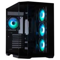 caja bitfenix t10 acuario argb vidrio templado 4 ventiladores torre media