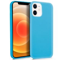 cool funda silicona celeste para iphone 12 mini