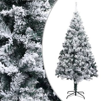 Árbol De Navidad Artificial Verde Con Nieve 180 Cm Vidaxl