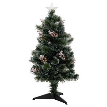 Árbol De Navidad De Fibra Óptica Sofía 34 Led H.90cm