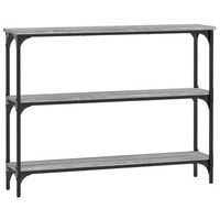 mesa consola  mesa de entrada  mesa auxiliar madera de ingenieria gris sonoma 100x225x75 cm