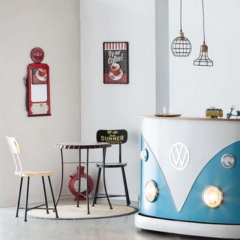 Silla De Metal Azul