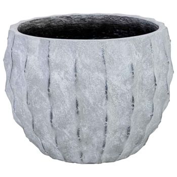 Macetero de fibra de vidrio blanco 30x30x23cm
