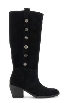 botas de ante con botones decorativos black