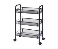 carrito de cocina tromso con 3 cestas acero 63x44x26cm - negro encasa