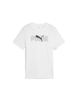 Camiseta Puma Essentials Logo Lab Tee B, Blanco Infantil