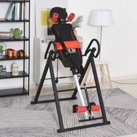 tabla de inversion gravitacional homcom 79x114x153 cm negro y rojo