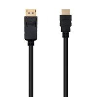 cable conversor nanocable 10154300 displayport macho hdmi macho 4k 05m oro negro