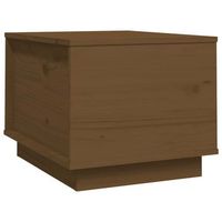 mesa de centro madera maciza de pino marron miel 40x50x35 cm vidaxl