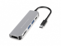 adaptador usb-c 6en1 conceptronic donn02 hdmi usb-c usb 30 lector sd