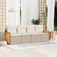 conjunto de sofas jardin con cojines 4 uds  mueble jardin mesa y sillas ratan sintetico beige cfw423442