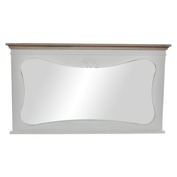 Espejo Madera 105x64x4,5 Natural Blanco
