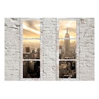 papel pintado 3d - new york view from the window 250x175 cm