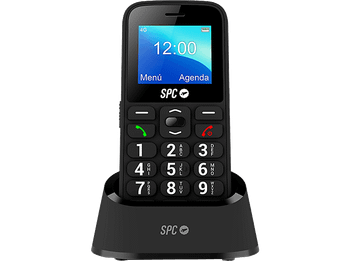 Móvil - SPC Fortune 2 4G, Negro, 48 MB Memoria interna, 128MB RAM, 1000 mAh, Sin sistema operativo, Teclas Grandes, Botón SOS, Radio FM