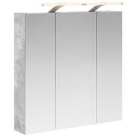 armario con espejo de bano  mueble de bano gris concreto 70 x 145 x 70 cm