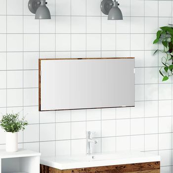 Espejo Madera Envejecida 80 X 37 Cm Vidaxl