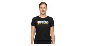 Camiseta negra de manga corta kalmar ironman para mujer