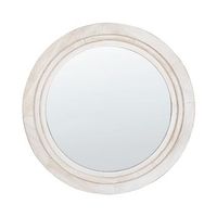 espejo de pared de vidrio blanco crema 60 cm mdf hecho a mano delicias