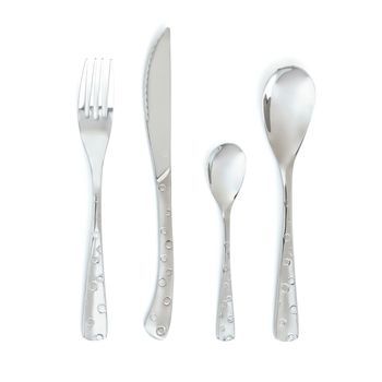 Set 24 Cubiertos Inox  Amefa Flocon - Acero No Apto Microondas