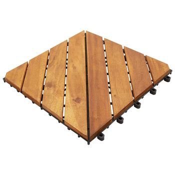 Tile De Decking 30 Uds. Marrón 30 X 30 Cm Madera De Acacia Vidaxl