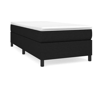 Estructura de cama box spring tela negro 90x200 cm