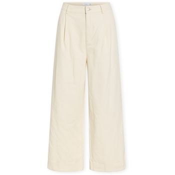 Vila Pantalones Talia Wide Trousers - Birch para mujer