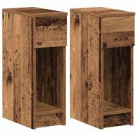 mesillas de noche con cajon 2 uds madera vieja 20x36x60 cm vidaxl