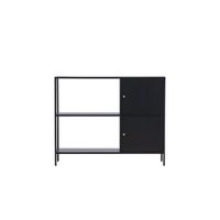aparador de 2 puertas de metal l100cm - negro