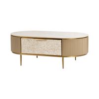 mesa de centro oro 122 x 71 x 45 cm