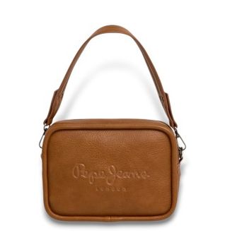 Pepe Jeans para mujer. PL0300004 Bandolera Bassy Code marrón (OSFA), Casual, Poliuretano