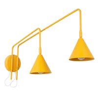 aplique de pared amarillo acero alt 30 cm