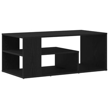 Mesa De Café Roble Negro 100 X 50 X 40 Cm Madera De Ingeniería Vidaxl